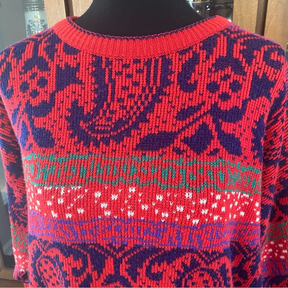 Vintage Karen Scott paisley II Print Sweater - Picture 2 of 8